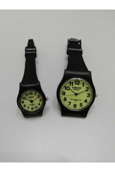 MGD Samstar 101L زوجين (الرجال والنساء) ساعة بلاستيكية ريترو قرص الفوسفور