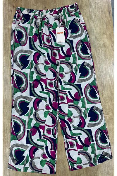 Edacan Women's Wide Leg Oversize Woven Trousers with Pockets