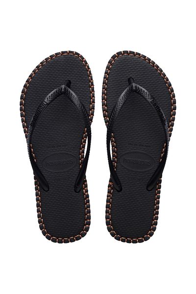Havaianas Slim Flatform Loop Black Women's Flip Flops