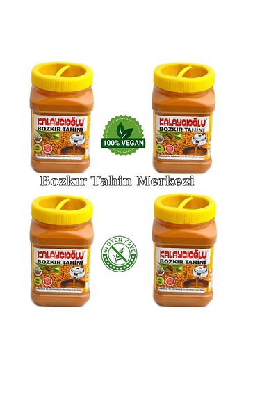Kalaycıoğlu Bozkır Tahini Central Tahini with Roasted Bran 935 Gr 4 Pieces (Economic Package)
