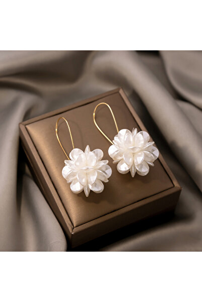 Choice 7238 2PC Women's Fashion Trend DIY Pearl Petal Ball Earrings Outdoor T...