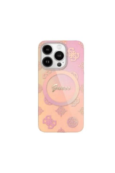 CG Mobile Guess Magsafe Iml Gradient Hard Case With Peony Pattern For iPhone 16 Pro Max - P