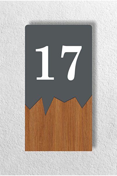 zafrakreklam مجمع معدني عمودي - شقة خشبية - شقة فندق مكتب رقم باب أنثراسايت -...