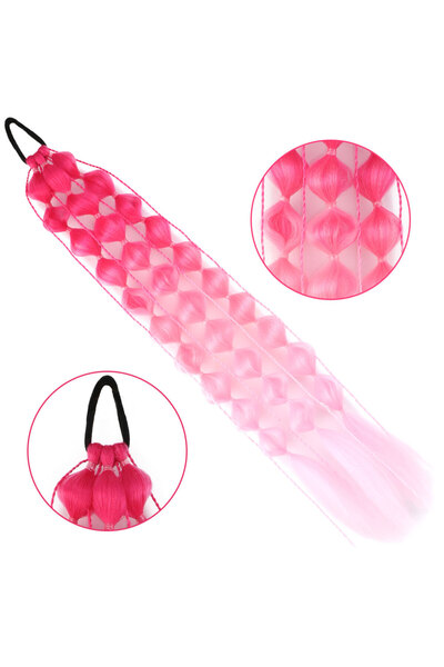 KONAK PERUK Coada de cal elastică împletită cu baloane - ACM10