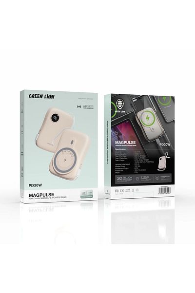 Green Lion Magpulse 10000Mah Magsafe Power Bank Pd30W -Â Desertâ Titanium
