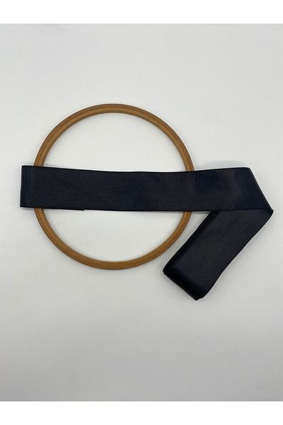 Ak Tuhafiye Μαύρη Σατέν Κορδέλα 6 cm, 10 Yards Κοσμήματα, Φαρδύ Σατέν & Πακέτο/Στολίδι/Διακόσμηση - Νο: 43