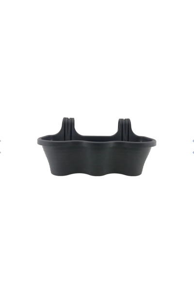 KıtayGroup 10 Litre Siyah Askılı Balkon Saksısı Dekoratif Plastik Saksı Tombi...