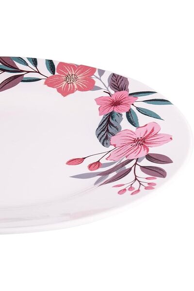 AKDC M/Mine Dinner Plate L(25cm) xW(25cm) xH(3cm) White And Pink