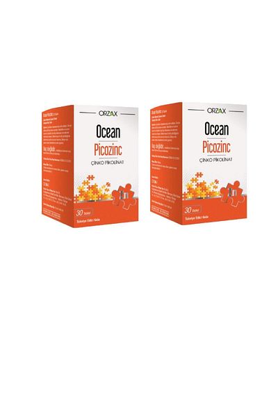 Ocean Orzax Picozinc Zinc Picolinate 30 Tablets 2 Pieces