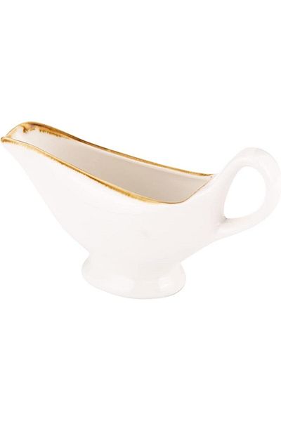 AKDC Ceramic Sauce Boat 4Cm X 12Cm X 6Cm White