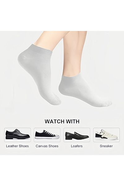 COOYA 5 Pairs Low Cut Ankle Socks for Women Men,Athletic Cotton Sock,Comfortable Breathable Non Slip