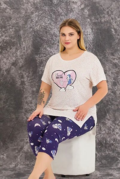 Viselya Σετ πιτζάμες Capri μεγάλου μεγέθους