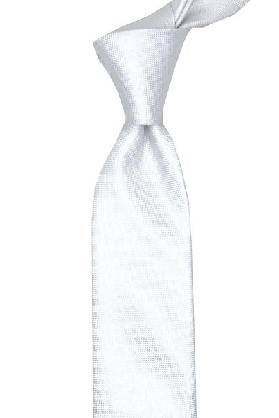 Kravatkolik White Plain Slim Tie Sk8054