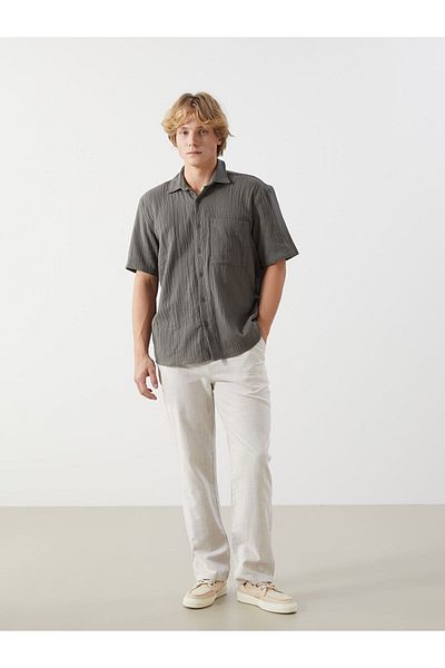LC Waikiki Ανδρικό πουκάμισο Comfortable Fit Muslin