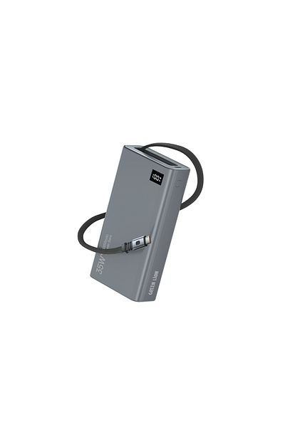 Green Lion Retractable Power Bank 35W 20000Mah - Grey