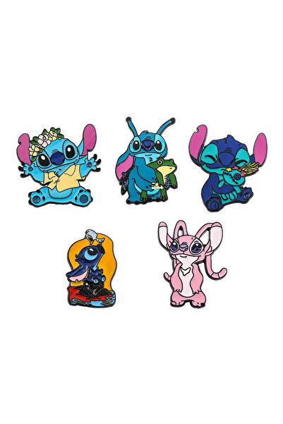 Choice XZ5449 ديزني 5 قطع من الرسوم المتحركة الكرتونية ليلو وستيتش دبوس طية ص...