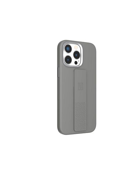 Levelo Morphix Silicone Case With Silicone Grip For iPhone 16 Pro - Gray