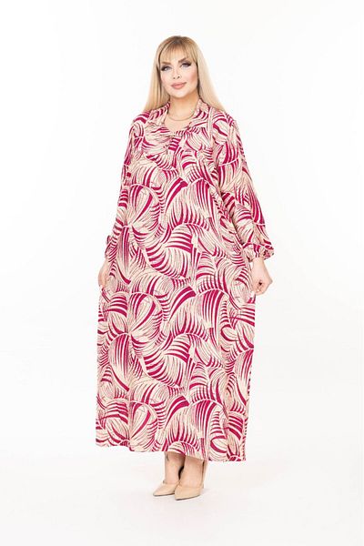 mervemoda γυναικείο μακρυμάνικο plus size υφαντό καλοκαιρινό μακρυμάνικο φόρεμα