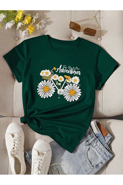uyguntarz Bedrucktes Adventure-Design-T-Shirt