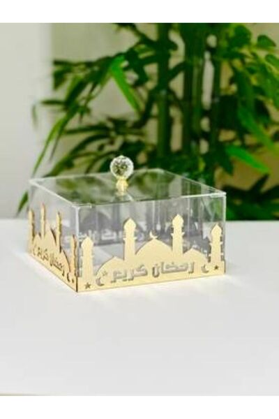 Generica علبه اكريليك مربعه الشكل مقسمه مع غطا المقاس 10*20*20