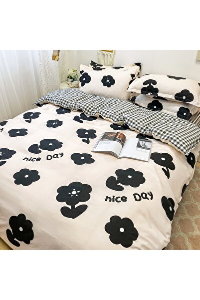 sharpdo Four-piece bedding set,with 1 quilt cover, 1 flat sheet and 2 pillowcases 1.8m bed（180*220cm）