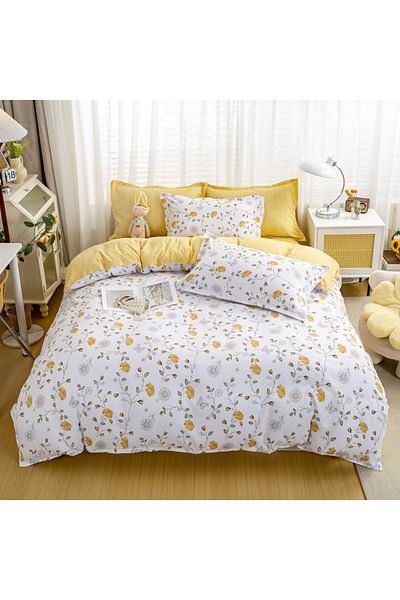 sharpdo 4-Piece Bedding Set, Including 1 Quilt Cover, 1 Sheet, 2 Pillowcases