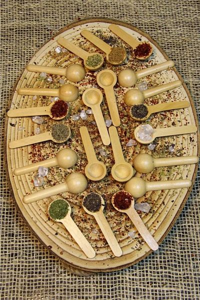 YAKUT prime 12Pcs Imported Natural Bamboo Spice Spoon Sugar Spice Spoon