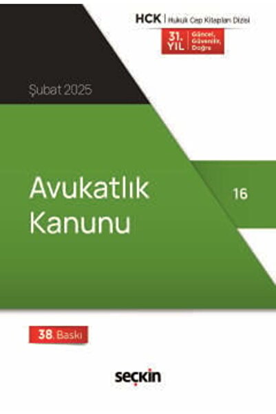 Seçkin Yayıncılık Avukatlık Kanunu (Cep Kitabı) Seçkin Yayıncılık (Yayına Haz...