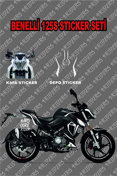 TRİDERS Benelli 125s Sticker  Seti BEYAZ