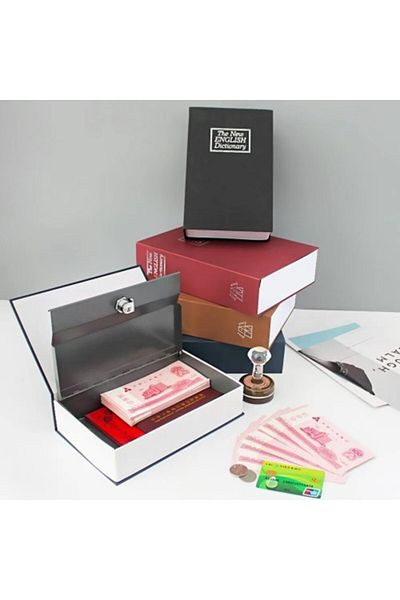 Mu Art Ahşap Book Safe Piggy Bank