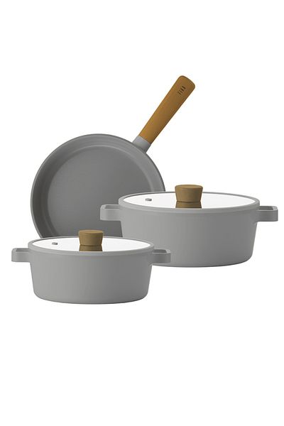 Prima Nova Fika Gray Pot and Pan Set 5 Pieces