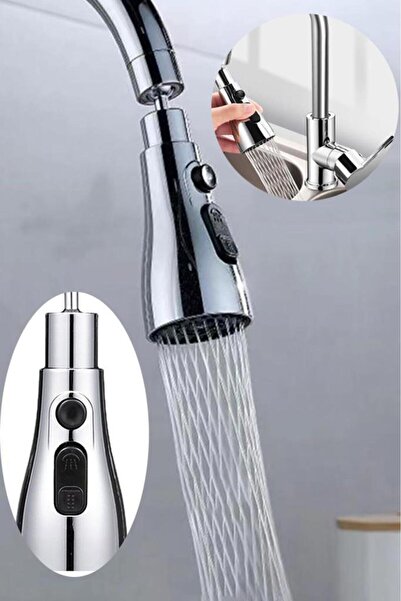 jetfast 2 Pieces 3-Function Metalic Tap Head Functional Pressurized Tap Apparatus