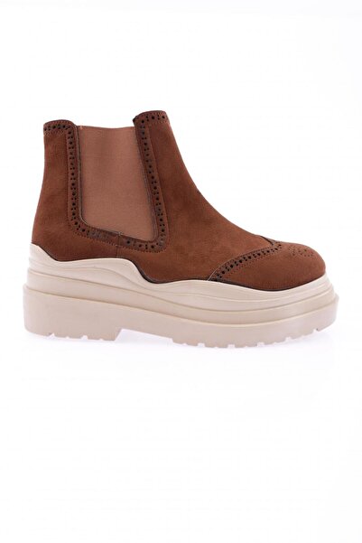 DGN Btg203 Women's Thick Sole Laser Stretch Detailed Boots