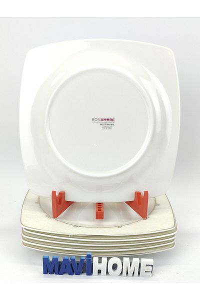 MAViHOME Bonamore Series 22 cm Porcelain Dessert Plate 6 Pieces