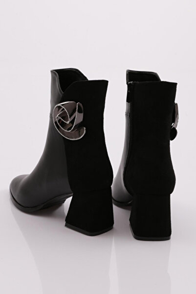 DGN Kadın Topuklu Bot Siyah 342313539