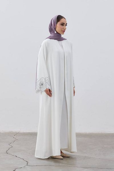 LEYLA STORE Elegant Bead Detailed Ferace