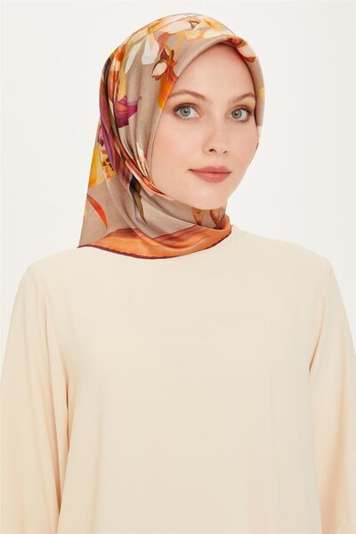 Armine Με φλοράλ μοτίβο Twill Saf Μετάξι Κασκόλ 9215D 34 81