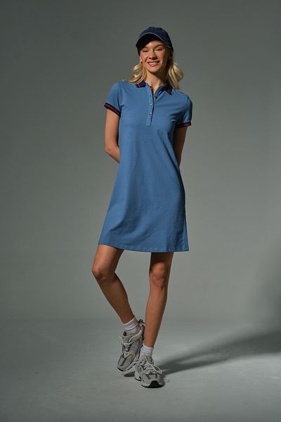 Domoda Rochie de tenis mini pentru femei 100% bumbac tricotată @Cascais