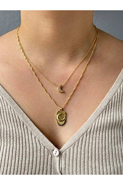 M Miel Kadın 2li Set Zincir Kolye