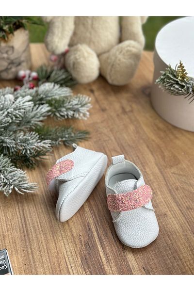 Li Puna Keny Pink Stone White Genuine Leather First Step Shoes