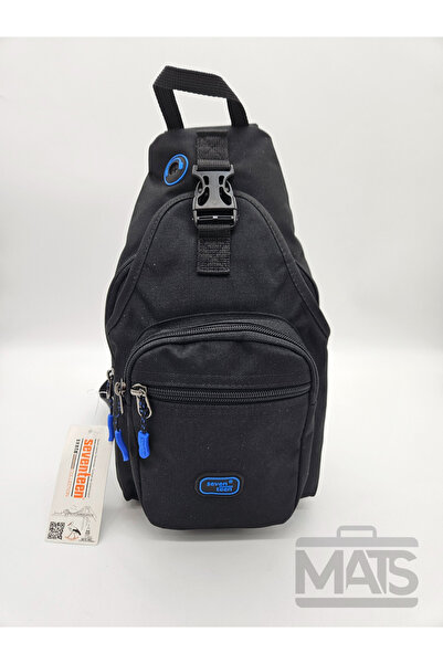 seventeen çanta Seventen Unisex Blue Black Cross Shoulder Bag 2213
