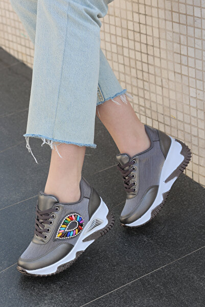 kajal ayakkabı DNR 2127 Boncuk Detay Spor Ayakkabı