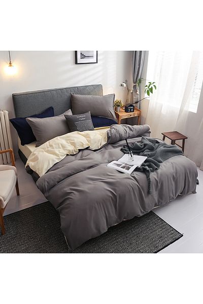 sharpdo 4-Piece Bedding Set Sheet set,with 1 Duvet/Quilt Cover And 1 Flat sheet And 2 Pillowcases King
