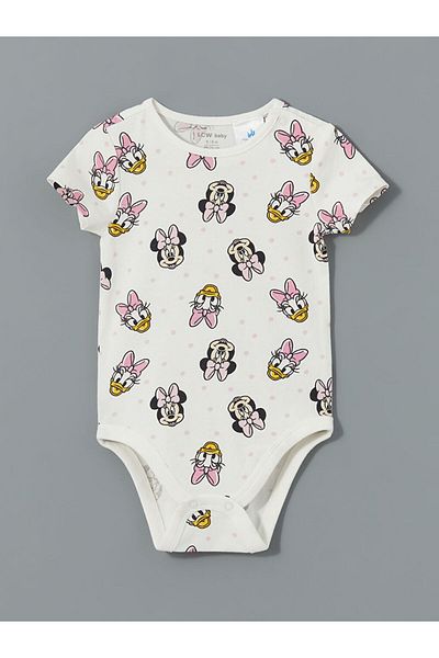 LC Waikiki Lcw Baby Girl Snap Closure Bodysuit and Shorts 2-Piece Set Fast Fashion