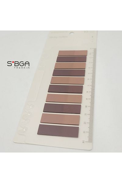 sibga tasarım Transparent Colored Post-It Note Paper - 200 Sheets Bookmark Sticker
