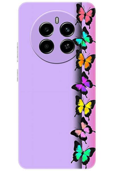 realme 12 4G (RMX3871) Uyumlu Kılıf Desen Baskılı Silikon Kelebek STK:671 CP-...