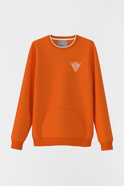 FANA Men's Sweatshirt Triangle Motif Printed