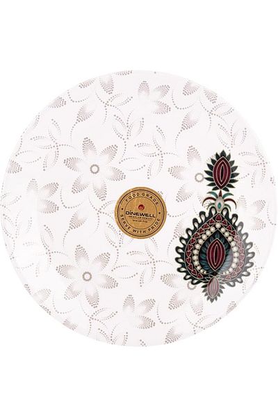 AKDC DJ M/MINE SIDE PLATE 19CMX19CMX2CM white and brown