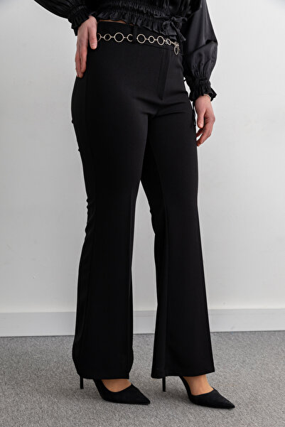 TUĞBA ERGÜL 3043 Scuba Zincir Kemerli Pantolon