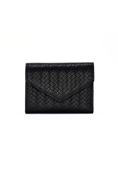 Lux Leder Vico Genuine Leather Knitted Print Wallet